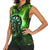 Grim Reaper and Dartboard Darts Women Sleeveless Polo Shirt with Green Lightning Background and Custom Team Name - Wonder Print Shop