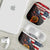 Custom American Flag and Bald Eagle Darts AirPods Case with Flaming Dartboard - Wonder Print Shop