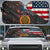 Custom American Flag and Bald Eagle Darts Auto Sun Shade with Flaming Dartboard - Wonder Print Shop