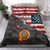 Custom American Flag and Bald Eagle Darts Bedding Set with Flaming Dartboard - Wonder Print Shop