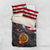 Custom American Flag and Bald Eagle Darts Bedding Set with Flaming Dartboard - Wonder Print Shop