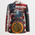 Custom American Flag and Bald Eagle Darts Blazer with Flaming Dartboard - Wonder Print Shop