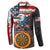 Custom American Flag and Bald Eagle Darts Button Sweatshirt with Flaming Dartboard - Wonder Print Shop
