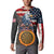 Custom American Flag and Bald Eagle Darts Button Sweatshirt with Flaming Dartboard - Wonder Print Shop