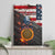 Custom American Flag and Bald Eagle Darts Canvas Wall Art with Flaming Dartboard - Wonder Print Shop