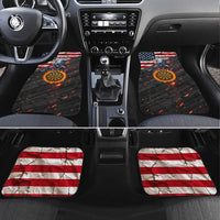 Custom American Flag and Bald Eagle Darts Car Mats with Flaming Dartboard - Wonder Print Shop