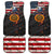Custom American Flag and Bald Eagle Darts Car Mats with Flaming Dartboard - Wonder Print Shop