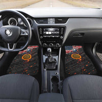 Custom American Flag and Bald Eagle Darts Car Mats with Flaming Dartboard - Wonder Print Shop