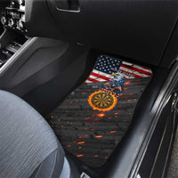 Custom American Flag and Bald Eagle Darts Car Mats with Flaming Dartboard - Wonder Print Shop