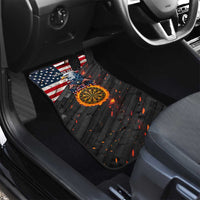 Custom American Flag and Bald Eagle Darts Car Mats with Flaming Dartboard - Wonder Print Shop