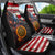 Custom American Flag and Bald Eagle Darts Car Seat Cover with Flaming Dartboard - Wonder Print Shop