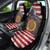 Custom American Flag and Bald Eagle Darts Car Seat Cover with Flaming Dartboard - Wonder Print Shop