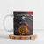 Custom American Flag and Bald Eagle Darts Ceramic Mug with Flaming Dartboard - Wonder Print Shop