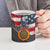 Custom American Flag and Bald Eagle Darts Ceramic Mug with Flaming Dartboard - Wonder Print Shop