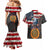 Custom American Flag and Bald Eagle Darts Couples Matching Mermaid Dress and Hawaiian Shirt with Flaming Dartboard - Wonder Print Shop