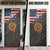 Custom American Flag and Bald Eagle Darts Door Cover with Flaming Dartboard - Wonder Print Shop