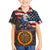 Custom American Flag and Bald Eagle Darts Family Matching Long Sleeve Bodycon Dress and Hawaiian Shirt with Flaming Dartboard - Wonder Print Shop