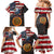 Custom American Flag and Bald Eagle Darts Family Matching Mermaid Dress and Hawaiian Shirt with Flaming Dartboard - Wonder Print Shop