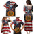 Custom American Flag and Bald Eagle Darts Family Matching Puletasi and Hawaiian Shirt with Flaming Dartboard - Wonder Print Shop