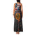 Custom American Flag and Bald Eagle Darts Family Matching Tank Maxi Dress and Hawaiian Shirt with Flaming Dartboard - Wonder Print Shop