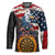 Custom American Flag and Bald Eagle Darts Hockey Jersey with Flaming Dartboard - Wonder Print Shop