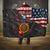Custom American Flag and Bald Eagle Darts Hooded Blanket with Flaming Dartboard - Wonder Print Shop