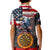 Custom American Flag and Bald Eagle Darts Kid Polo Shirt with Flaming Dartboard - Wonder Print Shop