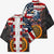 Custom American Flag and Bald Eagle Darts Kimono with Flaming Dartboard - Wonder Print Shop