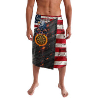 Custom American Flag and Bald Eagle Darts Lavalava with Flaming Dartboard - Wonder Print Shop