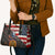 Custom American Flag and Bald Eagle Darts Leather Bag with Flaming Dartboard - Wonder Print Shop