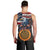 Custom American Flag and Bald Eagle Darts Men Tank Top with Flaming Dartboard - Wonder Print Shop
