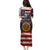 Custom American Flag and Bald Eagle Darts Puletasi with Flaming Dartboard - Wonder Print Shop