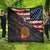 Custom American Flag and Bald Eagle Darts Quilt with Flaming Dartboard - Wonder Print Shop