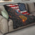 Custom American Flag and Bald Eagle Darts Quilt with Flaming Dartboard - Wonder Print Shop