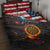 Custom American Flag and Bald Eagle Darts Quilt Bed Set with Flaming Dartboard - Wonder Print Shop