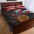 Custom American Flag and Bald Eagle Darts Quilt Bed Set with Flaming Dartboard - Wonder Print Shop