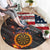 Custom American Flag and Bald Eagle Darts Round Carpet with Flaming Dartboard - Wonder Print Shop