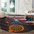 Custom American Flag and Bald Eagle Darts Round Carpet with Flaming Dartboard - Wonder Print Shop