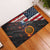 Custom American Flag and Bald Eagle Darts Rubber Doormat with Flaming Dartboard - Wonder Print Shop
