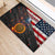 Custom American Flag and Bald Eagle Darts Rubber Doormat with Flaming Dartboard - Wonder Print Shop