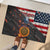 Custom American Flag and Bald Eagle Darts Rubber Doormat with Flaming Dartboard - Wonder Print Shop