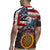 Custom American Flag and Bald Eagle Darts Rugby Jersey with Flaming Dartboard - Wonder Print Shop
