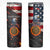 Custom American Flag and Bald Eagle Darts Skinny Tumbler with Flaming Dartboard - Wonder Print Shop