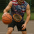 Custom American Flag and Bald Eagle Darts Sleeveless Hoodie with Flaming Dartboard - Wonder Print Shop