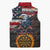 Custom American Flag and Bald Eagle Darts Sleeveless Puffer Jacket with Flaming Dartboard - Wonder Print Shop