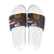 Custom American Flag and Bald Eagle Darts Slide Sandals with Flaming Dartboard - Wonder Print Shop