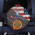 Custom American Flag and Bald Eagle Darts Spare Tire Cover with Flaming Dartboard - Wonder Print Shop