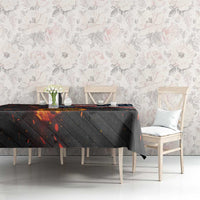 Custom American Flag and Bald Eagle Darts Tablecloth with Flaming Dartboard - Wonder Print Shop