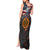 Custom American Flag and Bald Eagle Darts Tank Maxi Dress with Flaming Dartboard - Wonder Print Shop