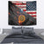 Custom American Flag and Bald Eagle Darts Tapestry with Flaming Dartboard - Wonder Print Shop